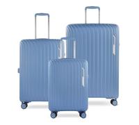bugatti Set de Valises bleu clair pour femme et homme - Hera Hard Case Trolley S / M / L Denim 282121