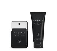 bugatti signature black Coffret cadeau, pour homme, eau de toilette 100 ml + gel douche 200 ml, parfum boisé pour homme, coffret cadeau, kit de soins avec parfum et gel douche, élégant, sportif,