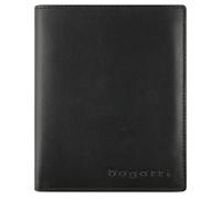 Bugatti Fashion Porte-monnaie Super Slim en cuir – Protection RFID – 10 cm – Noir