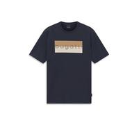 Bugatti T-Shirt Moderne pour Homme en Coton avec imprimé sur la Poitrine