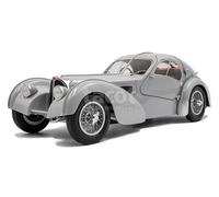 Miniature voiture de collection - SOLIDO - Bugatti Type 57 SC Atlantic 1937 - Échelle 1/18 - Métal - Fini mat silver
