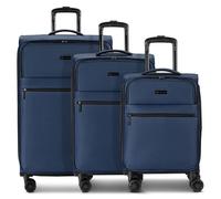 BUGATTI Valencia Soft Lot de 3 valises pour homme et femme - Valencia Soft - 46,5 x 28,5 x 75 cm - En polyester flexible de qualité supérieure - Extensible et double roulettes