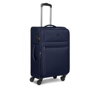BUGATTI Valise Check-in pour homme et femme | Valise à roulettes de taille moyenne 41,5 x 23,5 x 65 cm en polyester flexible de qualité supérieure | Extensible et double roulettes | Série Valencia