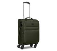 BUGATTI Valise de cabine pour homme et femme | Petite valise cabine à roulettes 36,5 x 19,5 x 55 cm en polyester flexible de qualité supérieure | Extensible et double roulettes | Série Valencia Soft