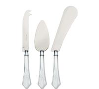 BUGATTI VEC1M-N0883 Verona Ménagère de 3 Pièces Couteau à Fromage Acier/ABS Blanc 30,5 x 14 x 3 cm