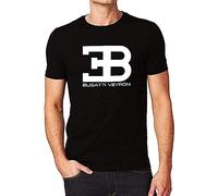 Bugatti Veyron Logo Mens T-Shirt Black T-Shirts à Manches courtesn(Medium)