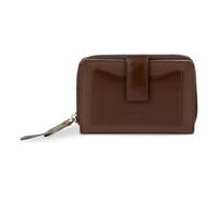 bugatti Viola Portefeuille Femme M à Fermeture éclair en Cuir, Portefeuille Moderne avec Protection RFID, Cognac-Gris