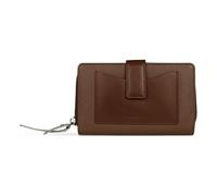 bugatti Viola Portefeuille Femme L à Fermeture éclair en Cuir, Grand Portefeuille avec Protection RFID, Cognac-Gris