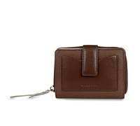 bugatti Viola Portefeuille Femme S à Fermeture éclair en Cuir, Portefeuille Compact avec Protection RFID, Cognac-Gris