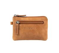bugatti Volo Porte-clés Cuir avec Compartiment pièces et Anneaux - élégant Coffret Cadeau - Cognac
