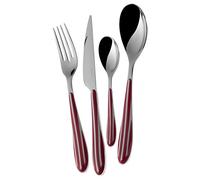 BUGATTI ZB3U-013F50 Zebra Ménagère de 24 Pièces Service de Table SAN/Acier Rouge 22 x 8 x 30 cm