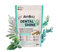 BugBell Bâtonnets de grignotage Doux pour Chiens 60 g, Mauvaise haleine et tartre, réduits de Graisse et de Plantes, favorise Une haleine agréable et Une réduction du tartre, chlorelle, Sauge, Menthe