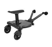 Buggy Board avec siège, planche universelle à 360°, design à deux roues, accessoires de poussette pour enfants de 3 à 7 ans, poids 25 kg, noir