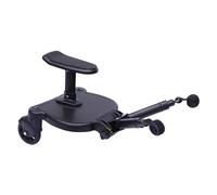 Buggy Board avec siège universel pour poussette, marchepied, design à deux roues à 360° et capacité de charge de 25 kg pour la marche, les jeux, le shopping et plus encore.