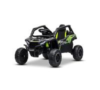 Buggy électrique Enfant 12V Kawasaki TERYX KRX 1000, Noir, monoplace, télécommande 2,4 GHz, Batterie Lithium, 2X 25W Moteurs, véhicule Voiture Electrique 3-6 Ans, MP3/USB/AUX, Klaxon, Phare Avant LED
