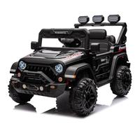 Buggy Électrique Enfant 2 Places, Voiture Électrique Enfant 3 Ans Quad Tout-Terrain avec Télécommande, Lumières LED, Bluetooth, Batterie12V 7AH pour 3 Ans+, Noir