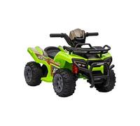 Buggy électrique enfant quad électrique pour enfant de 18 à 36 mois effet lumineux 6 V 2 Km/h max. métal PP vert