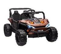 Buggy électrique enfant UTV - quad électrique enfant - 12V, 2 moteurs, 6Km/h max. - télécommande - nombreux effets - noir marron Noir G