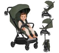 Poussette Ultra-compacte LIONELO Bess - Compatible avion - Léger - Pliage rapide - Jusqu'à 4 ans - Vert