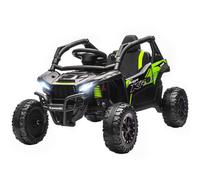 AIYAPLAY Voiture électrique Enfant UTV Kawasaki TERYX KRX 1000, Buggy électrique Enfant 12 V à 2 Moteurs 25 W avec télécommande 2,4 Ghz et Suspension arrière, phares LED, Musique et klaxon, Noir