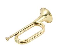 Bugle de cavalerie en laiton - Trompette jouet, instrument à vent doré | Bande élégante et corne d'orchestre pour débutants, cérémonies de claquettes, entraînement musical, pratique de marche et