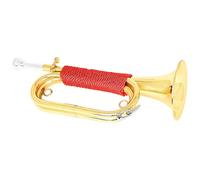 Bugle De Cavalerie Plat Professionnel B Instrument Scolaire Doré Pour Débutants Performances Cavalerie Activité Camp Clairon En Laiton Avec Rangement