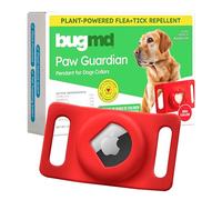 BugMD Paw Guardian - Pendentif de prévention des puces et des tiques pour Chiens avec Support AirTag | Contrôle des puces et des tiques alimenté par des Plantes pour Collier de Chien | Médaille pour