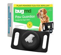 BugMD Paw Guardian Pendentif de prévention des puces et des tiques pour chiens avec support AirTag | Contrôle des puces et des tiques alimenté par des plantes pour collier de chien | Médaille pour