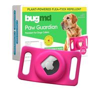 BugMD Paw Guardian - Pendentif de prévention des puces et des tiques pour chiens avec support AirTag | Contrôle des puces et des tiques alimenté par des plantes pour collier de chien | Médaille pour