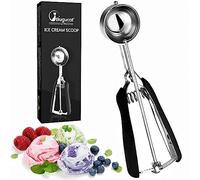 Bugucat Cuillère à crème glacée 5 cm, déclenchement Ice Cream Scoop Set Réutilisable Cookie Scoop Set en acier inoxydable, cuillère à biscuits Cuillères Sphériques Trigger