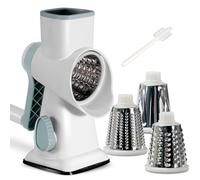 Bugucat Râpe à Légumes,Râpe à Fromage Manuelle avec 3 Lames en Acier Inoxydable, Trancheuse à Légumes,Slicer Multifonction Râpe à Main Rotative pour légumes Idéale pour Concombres,Courgettes,Carottes