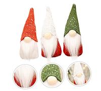 BUGUUYO 1 Ensemble De 3 Pièces Ornements de poupée décor de Table de Noël décorations de Noël en Peluche galetiere cusine vsp Noel Decor Noel Doll poupées pour noël poupée GNOME Tricot
