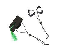 BUGUUYO 1 Jeu Costumes pour Animaux de Compagnie Noeud pour Chien gâteau d'anniversaire pour Chien Chapeaux de Graduation de Costume de Remise des diplômes de Chiffon