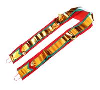BUGUUYO 1 Pièce Drapeau de Noël décorations bannière de Vague Suspendue bannière de banderoles de noël Banderole de Cloche décoration de noël à Suspendre Chiffon Colorful
