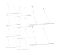 BUGUUYO 10 Ensembles Poteau Suspendre pour Bannière en Fer avec Crochets et Chaîne, Support Mural Stable pour Affichage en Galeries et Décorations Saisonnières