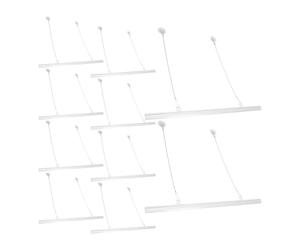 BUGUUYO 10 Ensembles Poteau Suspendre pour Bannière en Fer avec Crochets et Chaîne, Support Mural Stable pour Affichage en Galeries et Décorations Saisonnières