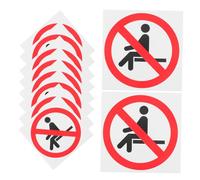 BUGUUYO 10 Pièces avertissement stickers Signe d'avertissement pratique des décalcomanies Autocollants d'alerte panneau d'avertissement de sécurité panneaux de sécurité amovibles papier