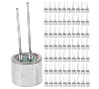 BUGUUYO 100 Capsules de Microphone Électret 6x5 Mm - Microphone à Condensateur Électret en Cuivre à 2 Broches - Éléments de Cylindriques Directionnels pour Appareils D'enregistrement
