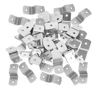 BUGUUYO 100 Clips de Fixation en Z en Métal Argenté pour Cadres Photo et Plateaux de Table Supports de Cadre Robustes Équerres d'Angle pour Fixation Intérieure et Extérieure