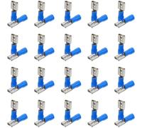 BUGUUYO 100 pièces Lot de Cosses à Sertir Isolées Électriques Cuivre Connecteurs à Fourche Pré-isolés Embouts Froids pour Câbles Résistants Pression pour Fil Électrique Usage Automobile