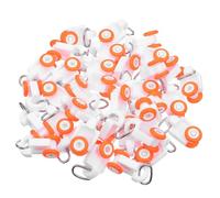 BUGUUYO 100pièces Guide Wheels for Curtain Track Twin Wheeled Sliding Rollers Diameter Plastic Gliders for Smooth Quiet Drapery Movement Ceiling Rails