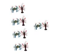 BUGUUYO 10pièces Modèles De Crabes Et Crevettes Plastique pour Aquarium Décor Éducatif Et Ludique pour Réaliser Simulations