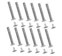 BUGUUYO 12 Ensembles accessoires de ventilateur Rivet d'arbre de ventilateur pliable à la main connecteur de réparation de pliant pièces de Acier inoxydable Argent