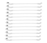 BUGUUYO 12 Pièces Double Ended Stainless Steel Sampling Spoons Metal Lab Stirring Spatulas For Laboratory Kitchen Classroom Use
