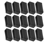 BUGUUYO 15 Pcs Attaches de Bracelet de Montre en Silicone Anneau de Fixation pour Sangle de Montre Sportive Noire
