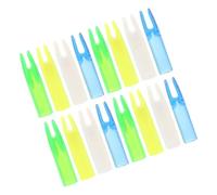 BUGUUYO 16 pièces Encoches de Flèche Protectrices Arcs Extérieurs Matériau Anti-Usure Adaptées pour Arcs de Transparent Bleu Vert Blanc Jaune