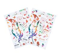BUGUUYO 2 ensembles Autocollants Muraux Musique Plumes Créatifs Adhésifs Amovibles Décoration Chambre Garçon Coucher DIY