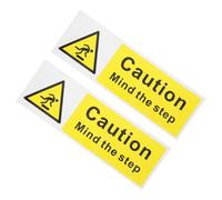 BUGUUYO 2 Pièces Autocollants de Sécurité Auto Adhésifs pour Escaliers Étiquettes de Précaution Étanches Jaunes et Noires Avertissement pour Éviter les Chutes Décorations de Sol
