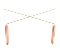 BUGUUYO 2 Pièces Baguette de Sourcier Rétractable en Cuivre, Outil de Divination, Or, pour Chasse aux Fantômes et Radiesthésie de l'eau, Localisation Fiable pour Sourciers Professionnels