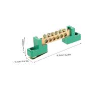 BUGUUYO 2 Pièces Barre de Mise à Terre Cuivre pour Distribution Électrique Sécurisée Connecteur de Borne Fiable pour Coffret et Tableau Électrique